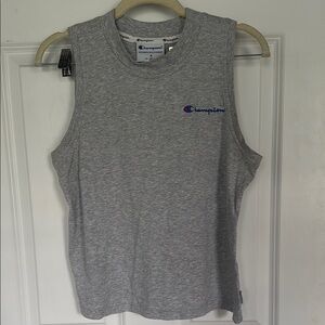 Champion Gray Logo Muscle Tee